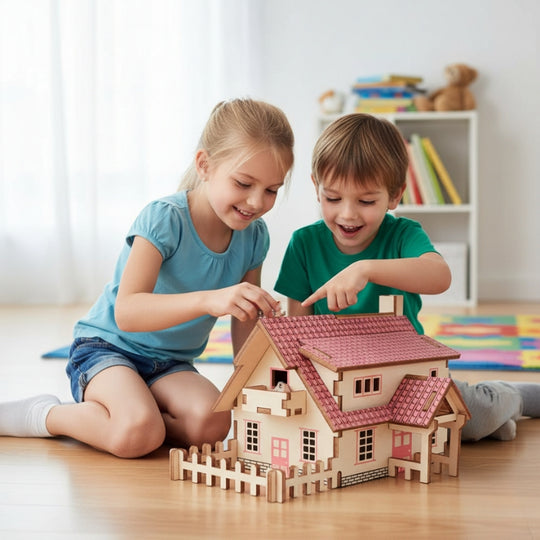 LittleRanchHouse – 3D Houten Bouwpuzzel Boerderijhuis