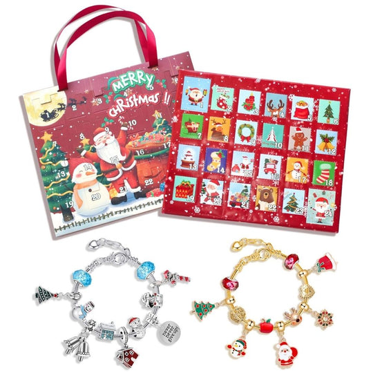 <font dir="auto" style="vertical-align: inherit;"><font dir="auto" style="vertical-align: inherit;">Bracelets de calendrier de l'Avent de Noël DIY transfrontaliers</font></font>