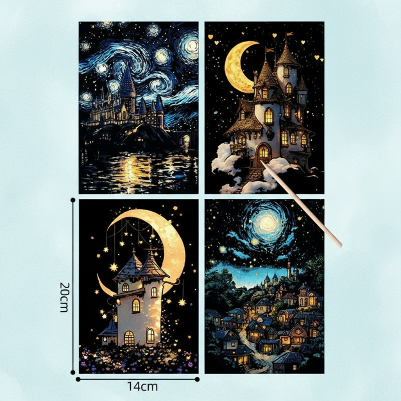 LumiGlow – Glow-in-the-dark Kraskaarten Set