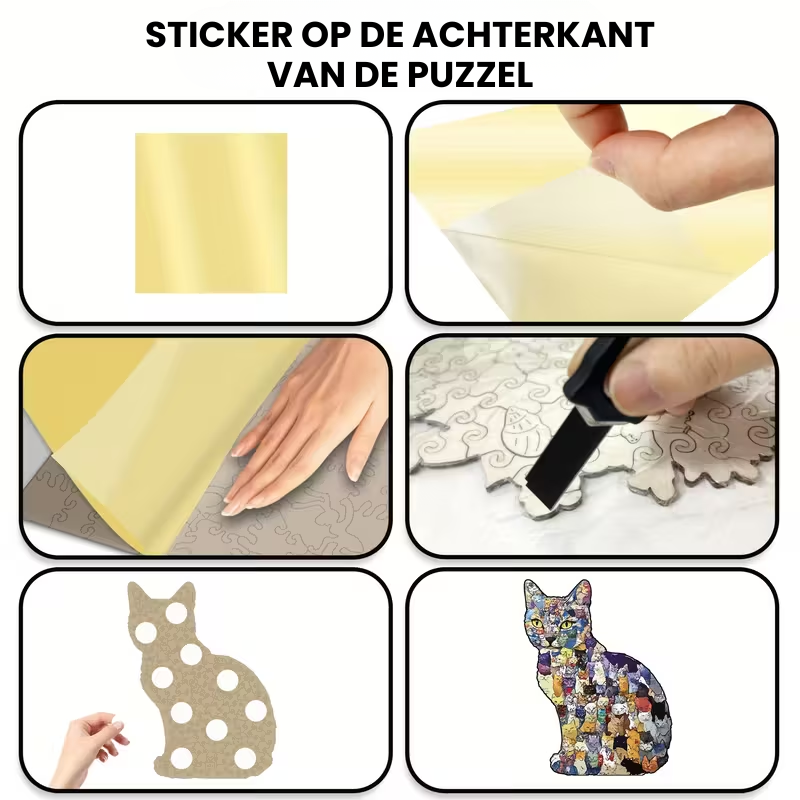 KittyCraft™ – Unieke Houten Kattenpuzzel