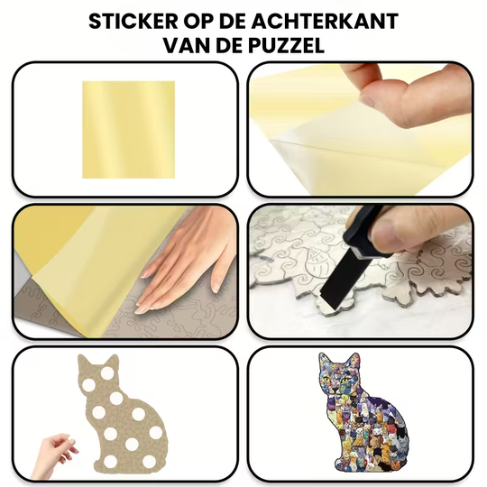 KittyCraft™ – Unieke Houten Kattenpuzzel