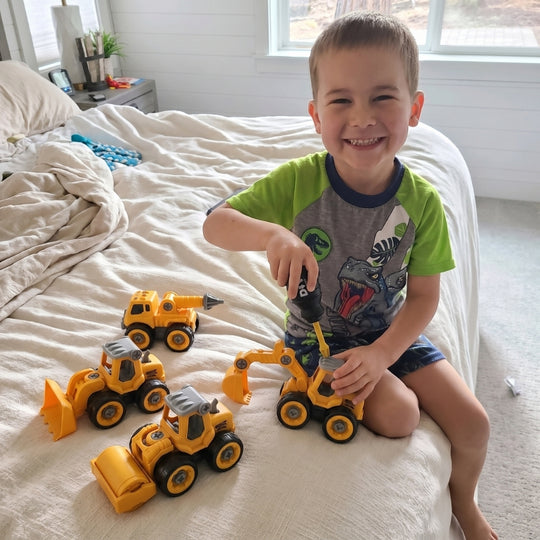BuildTruck – Demonteerbare Bouwvoertuigen Speelset