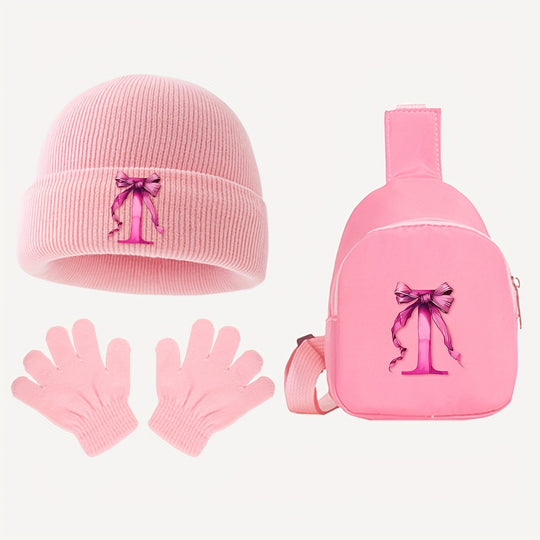 PinkCharm™ – Meisjes Winter Giftset – Muts, Handschoenen & Borstzak