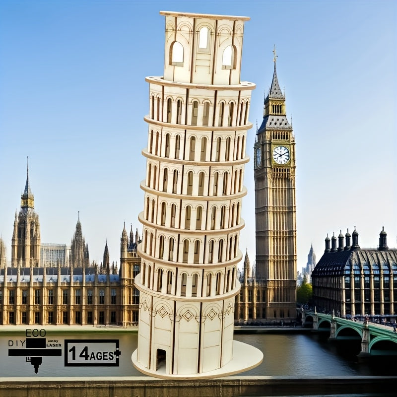 PisaCraft™ – 3D Houten Toren van Pisa Puzzel