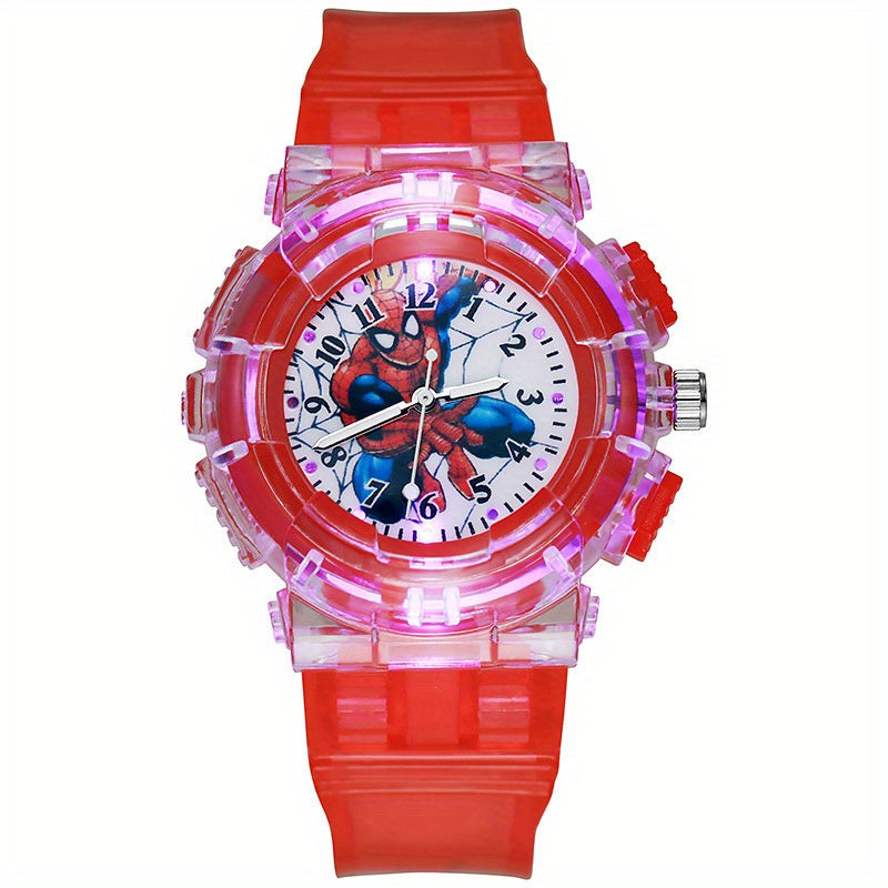 HeroTime™ – SpiderMan Glow Horloge voor Kinderen – LED & Quartz