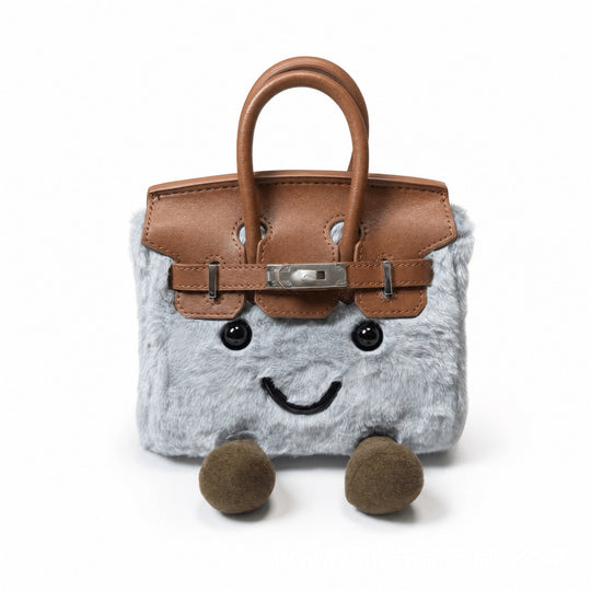 CuddlePurse – Bolsito de Peluche con Carita en Tonos Denim y Pastel
