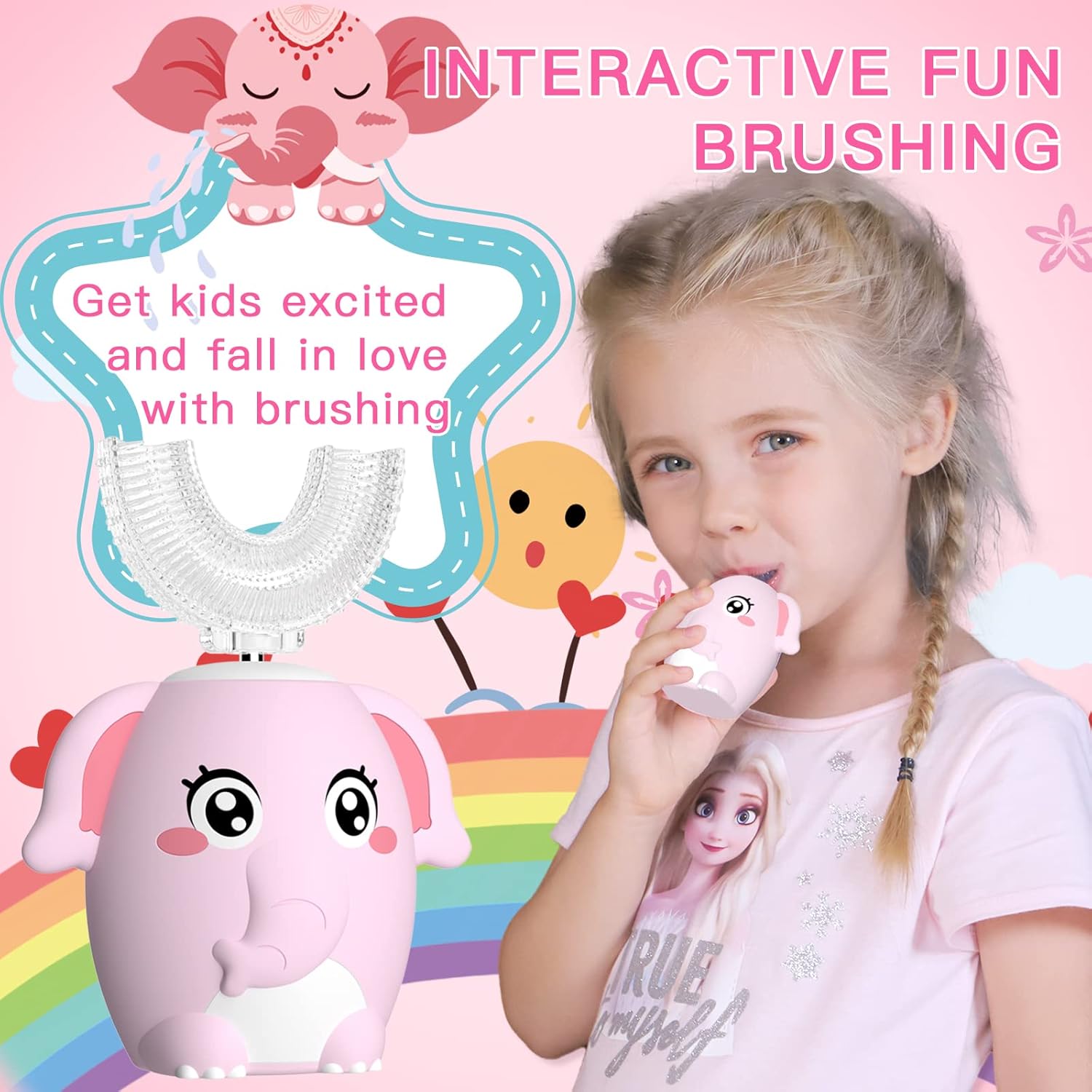 MiloBrush™ Galaxy Edition – Elektrische U-vormige Kindertandenborstel set (2-12 jaar)