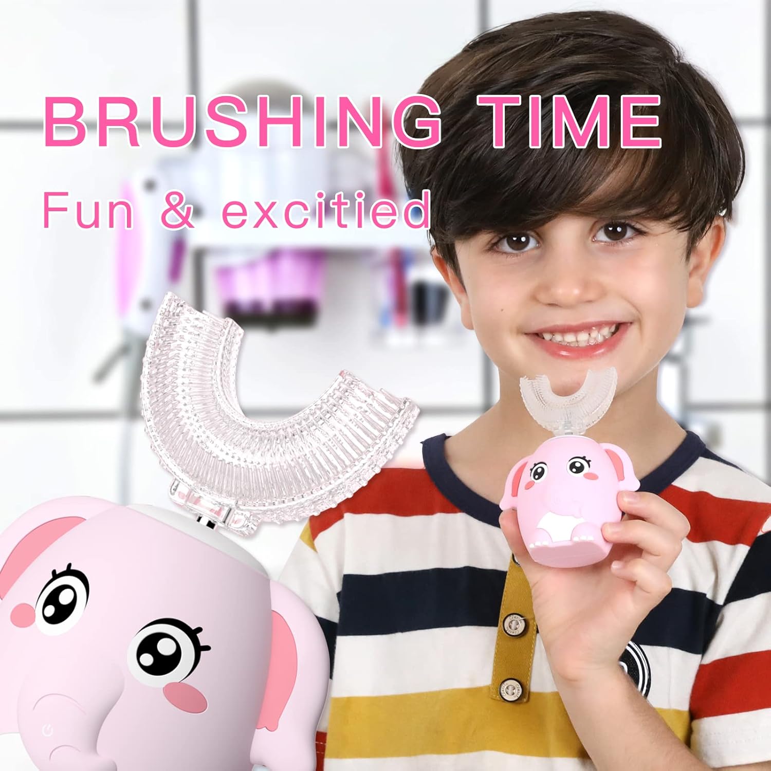 MiloBrush™ Galaxy Edition – Elektrische U-vormige Kindertandenborstel set (2-12 jaar)