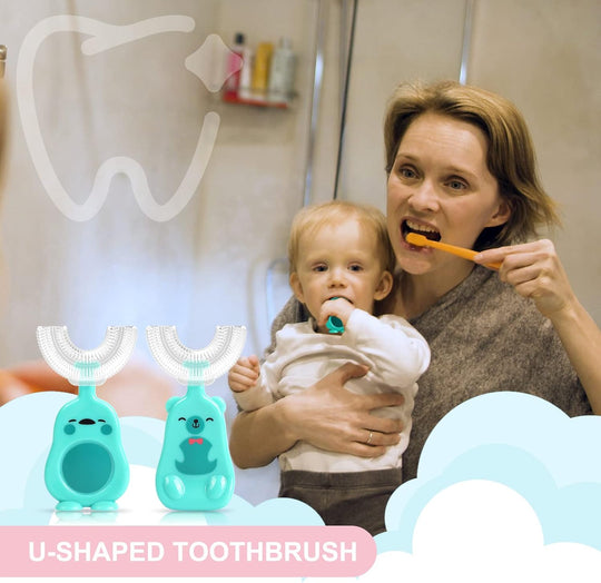 MiloBrush™ U-vormige Kinder Tandenborstel (3Pack) – Diervorm (2-12 jaar)