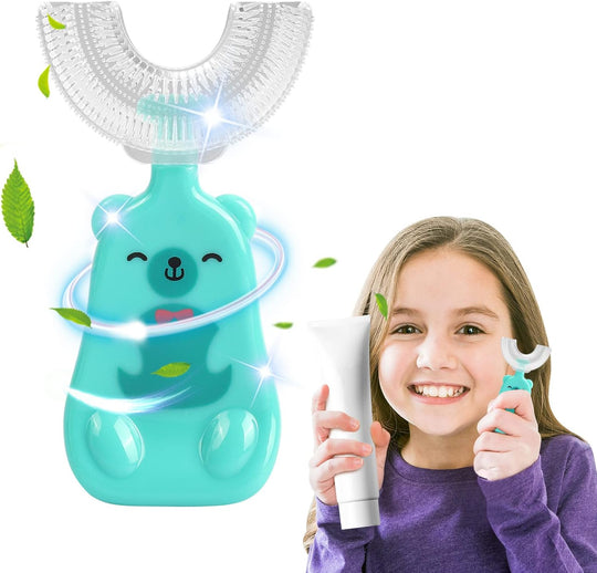 MiloBrush™ U-vormige Kinder Tandenborstel (3Pack) – Diervorm (2-12 jaar)