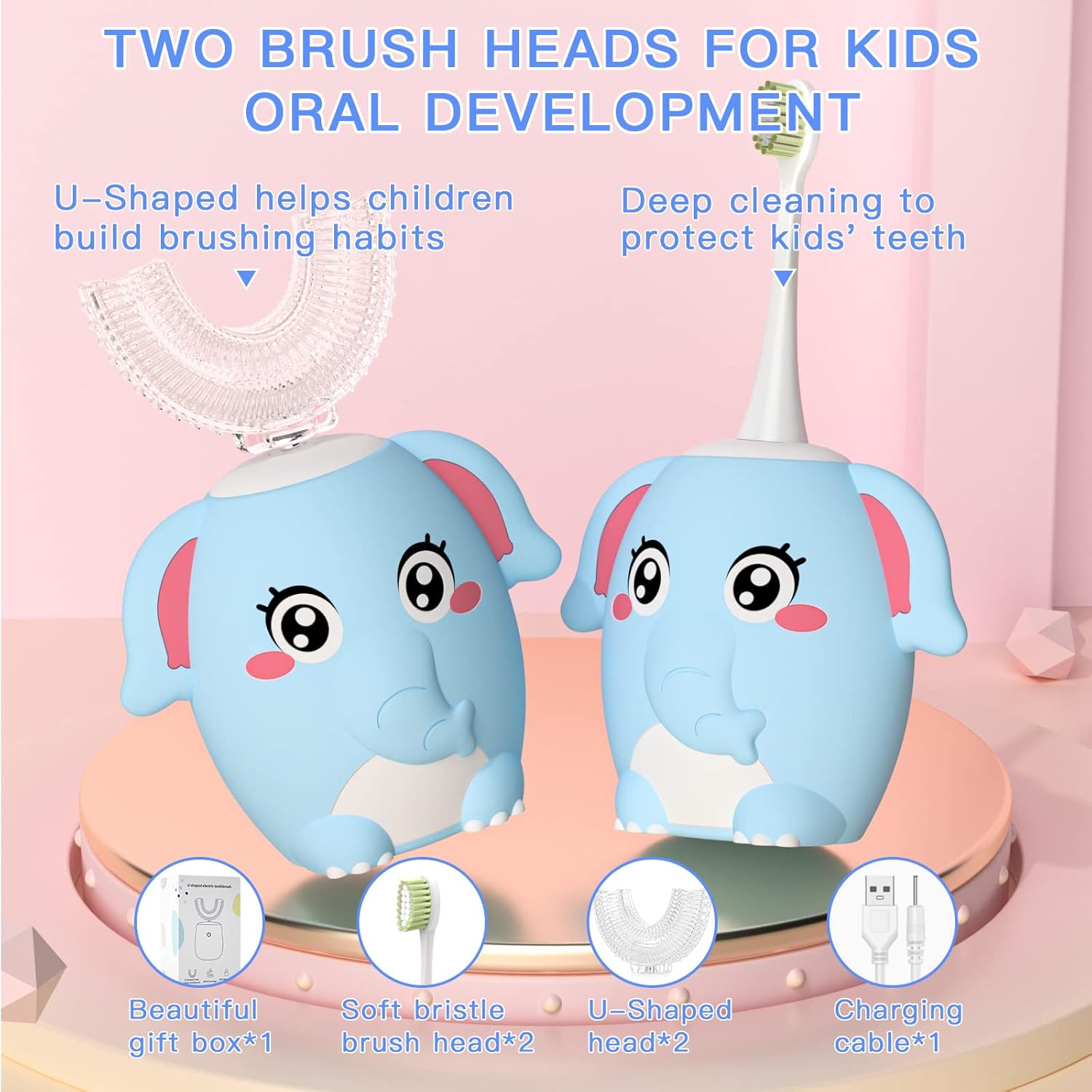MiloBrush™ Galaxy Edition – Elektrische U-vormige Kindertandenborstel set (2-12 jaar)