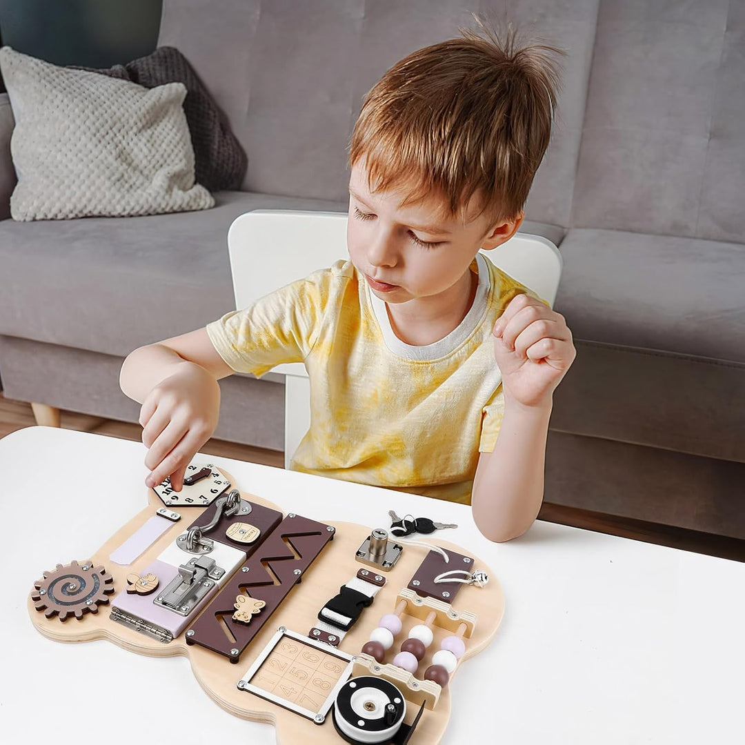 LearnBoard™ – Houten Activiteitenbord voor Kinderen