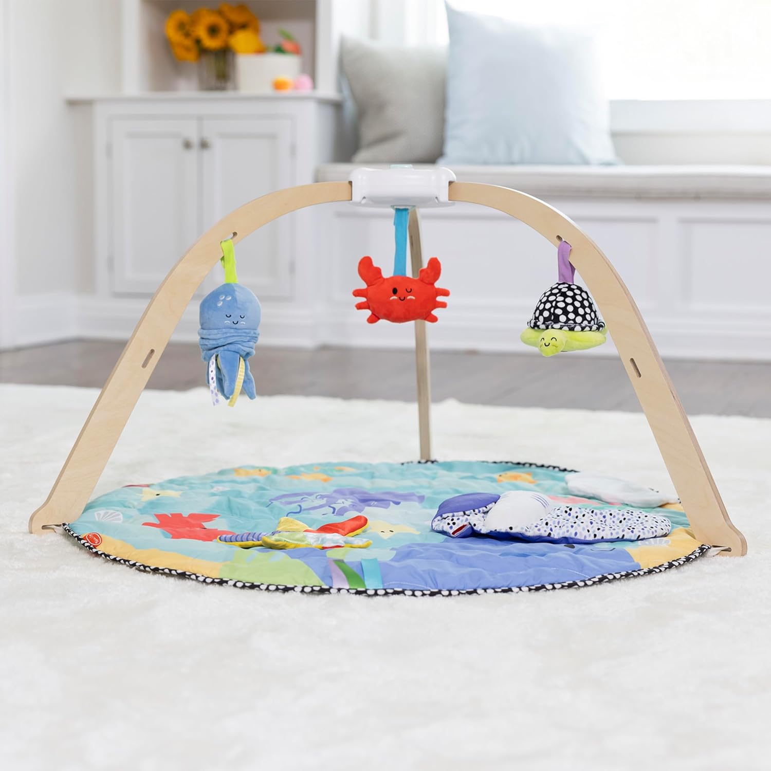 OceanPlay™ - Træbabygym med pædagogisk legemåtte 