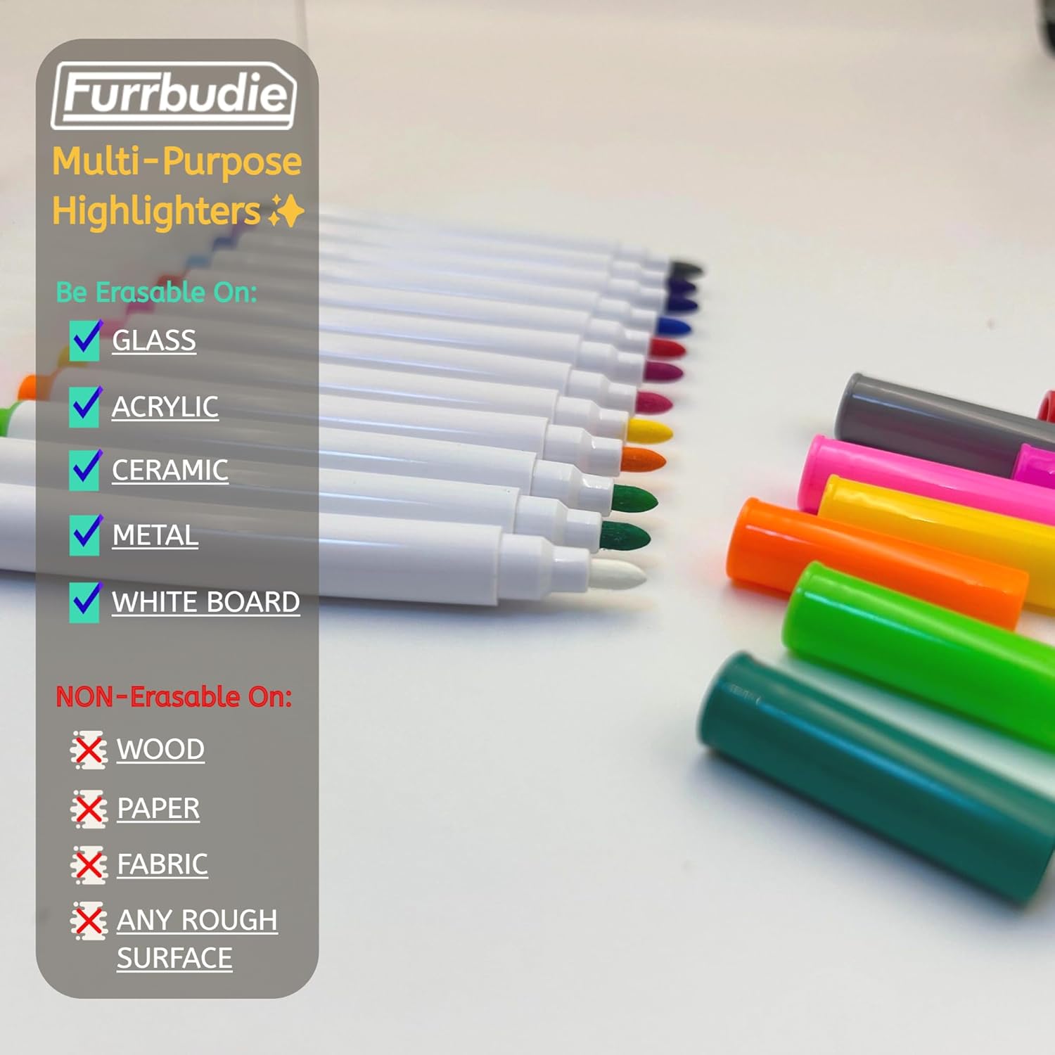 Milo & Moon - Neon Markers – Set van 12 Stuks