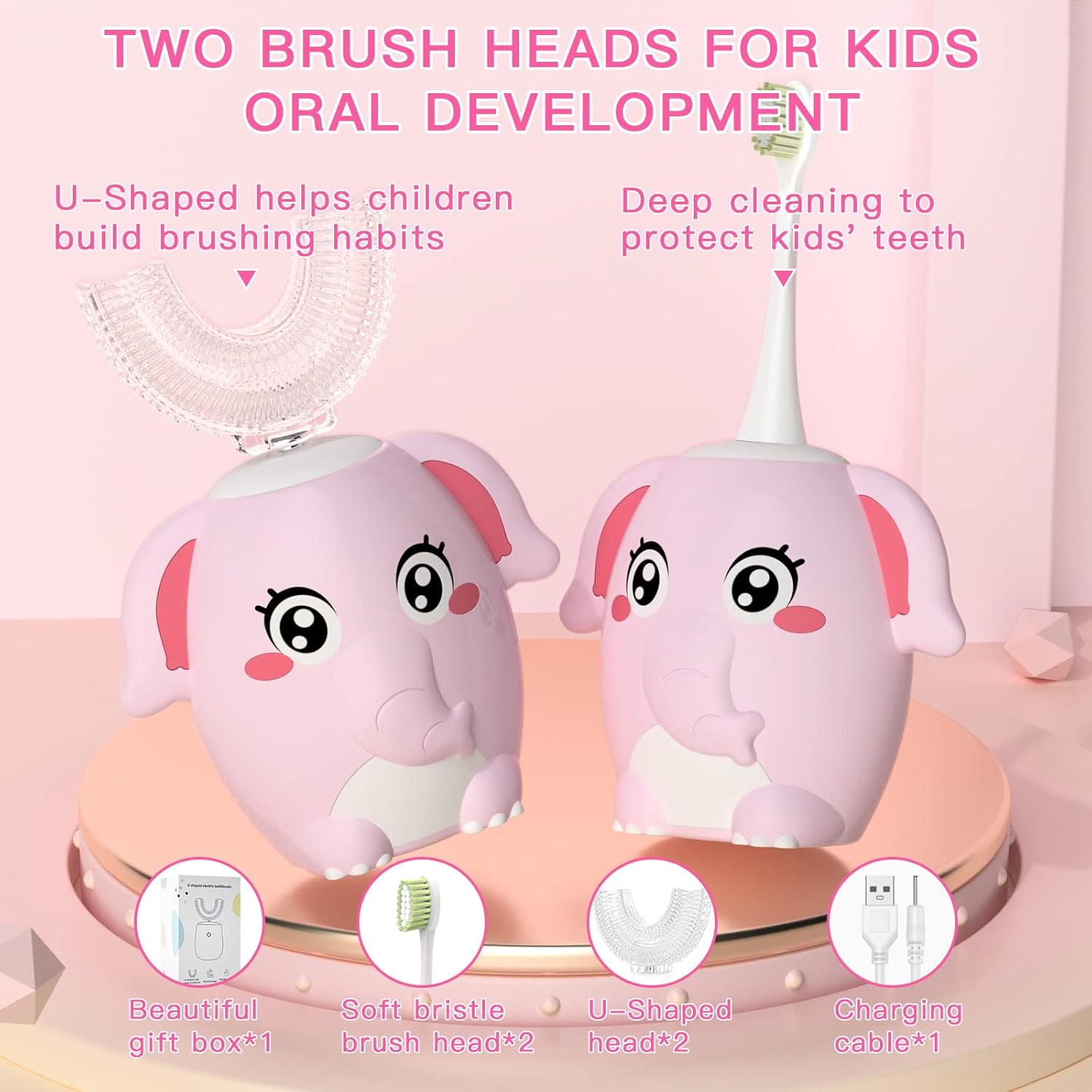 MiloBrush™ Galaxy Edition – Elektrische U-vormige Kindertandenborstel set (2-12 jaar)