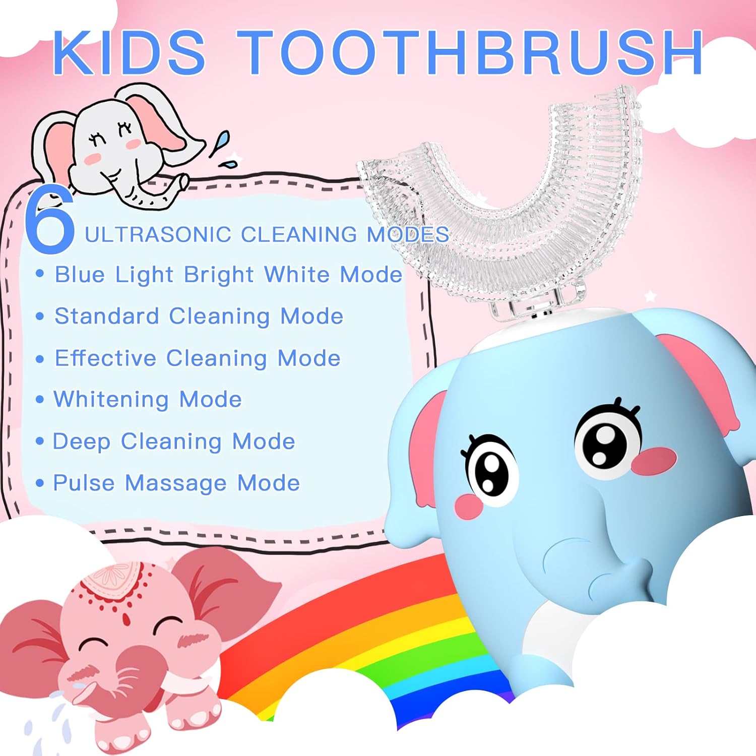 MiloBrush™ Galaxy Edition – Elektrische U-vormige Kindertandenborstel set (2-12 jaar)