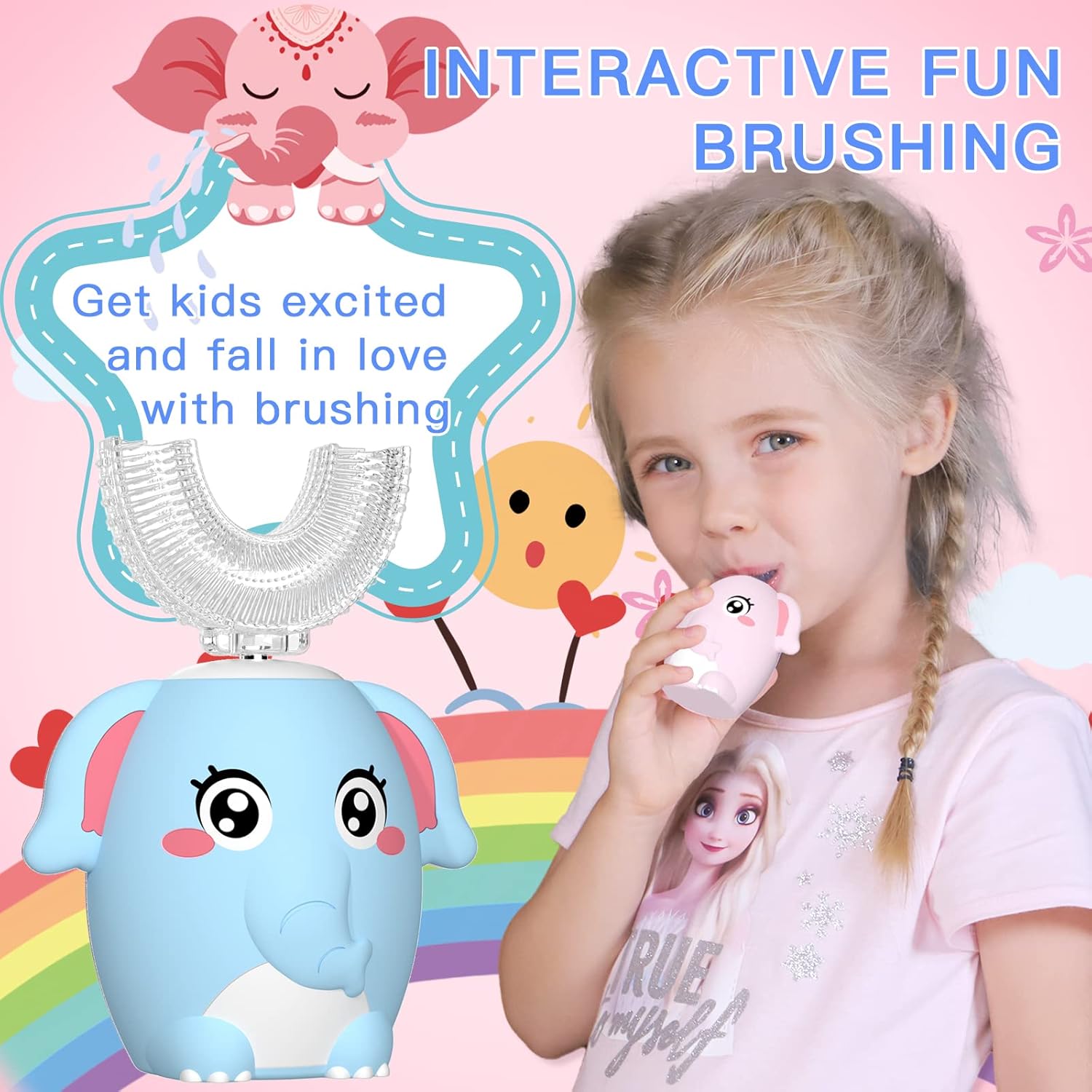 MiloBrush™ Galaxy Edition – Elektrische U-vormige Kindertandenborstel set (2-12 jaar)