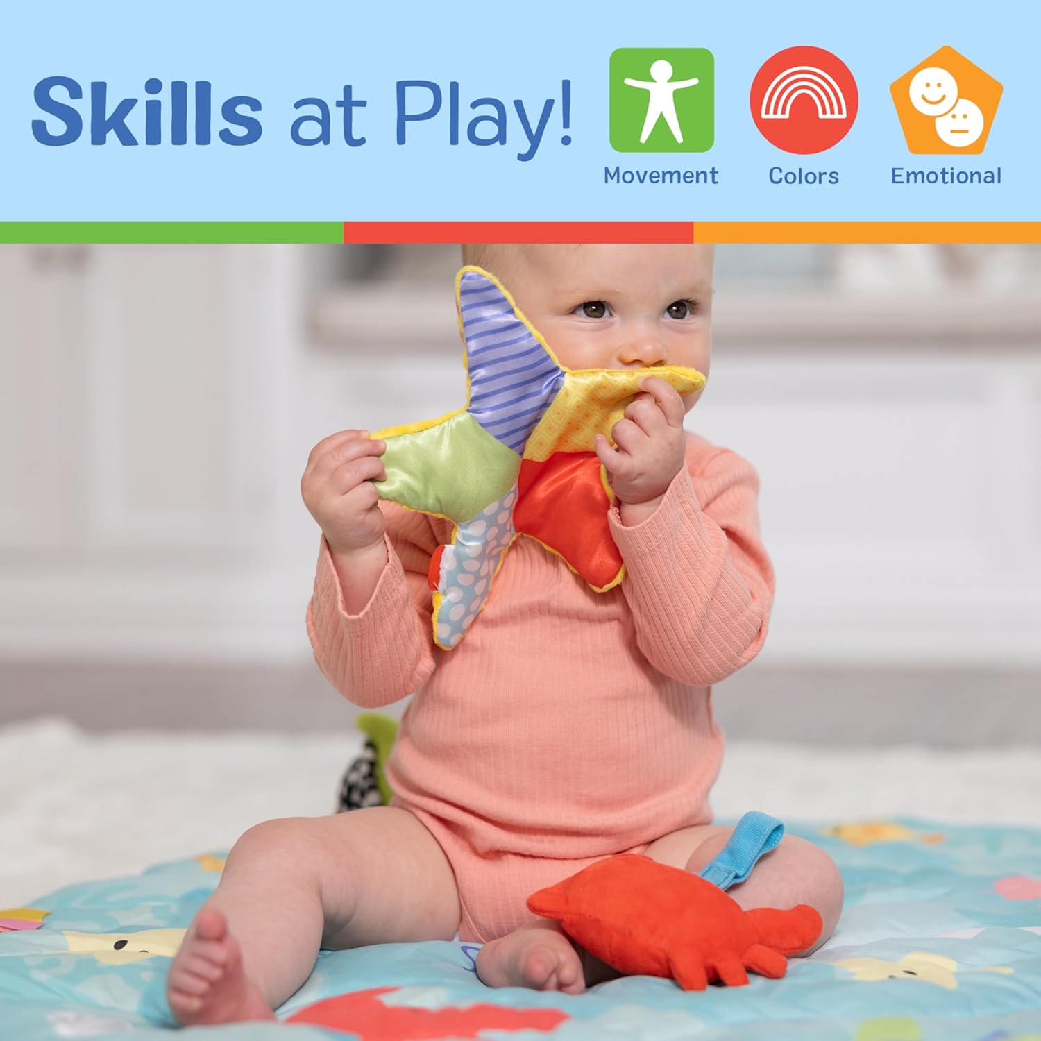 OceanPlay™ - Træbabygym med pædagogisk legemåtte 