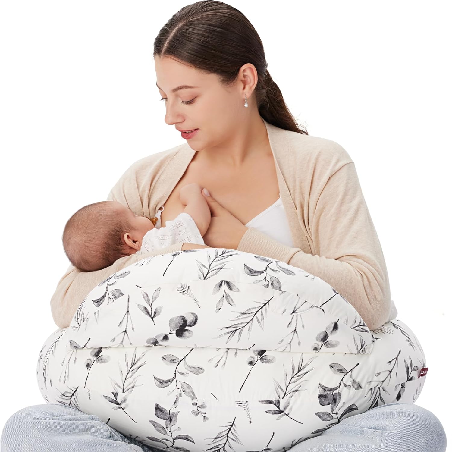CuddleNest™ – Verstelbaar Voedingskussen met Tailleband – Comfortabele Ondersteuning voor Moeders