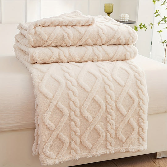 KnitCloud™ – 3D Kabelbrei Fleece Deken – Ultrazachte Microfiber Plaid