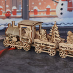 SantaRail™ – 3D Houten Kersttrein Puzzel met Santa & Snowman