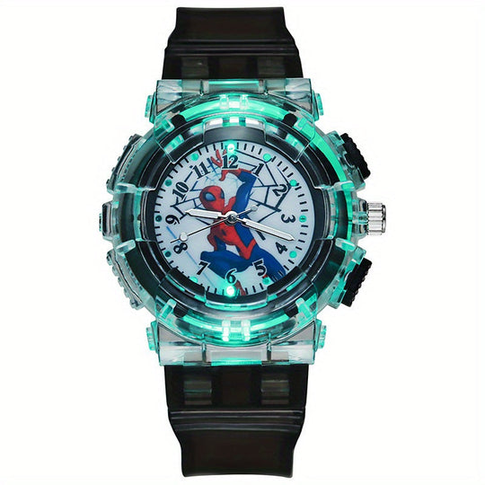 HeroTime™ – SpiderMan Glow Horloge voor Kinderen – LED & Quartz