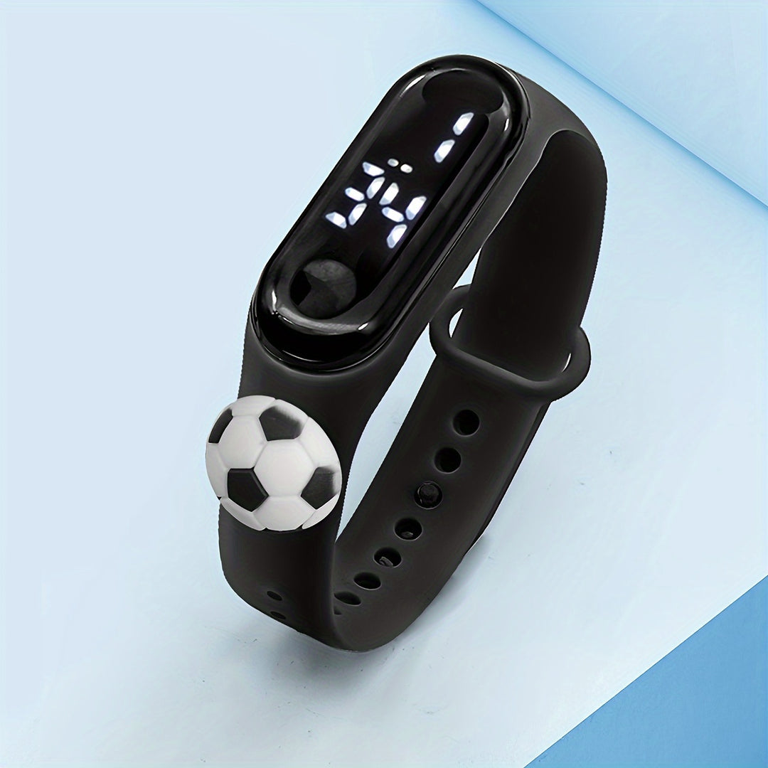 SoccerTime – LED Digitaal Kinderhorloge – Sportieve Voetbal Armband