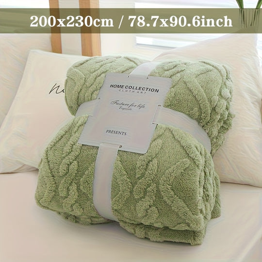 KnitCloud™ – 3D Kabelbrei Fleece Deken – Ultrazachte Microfiber Plaid