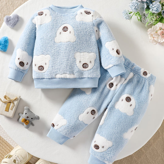 BearHugs™ – 2-delige Meisjes Flanellen Pyjama met Beerprint