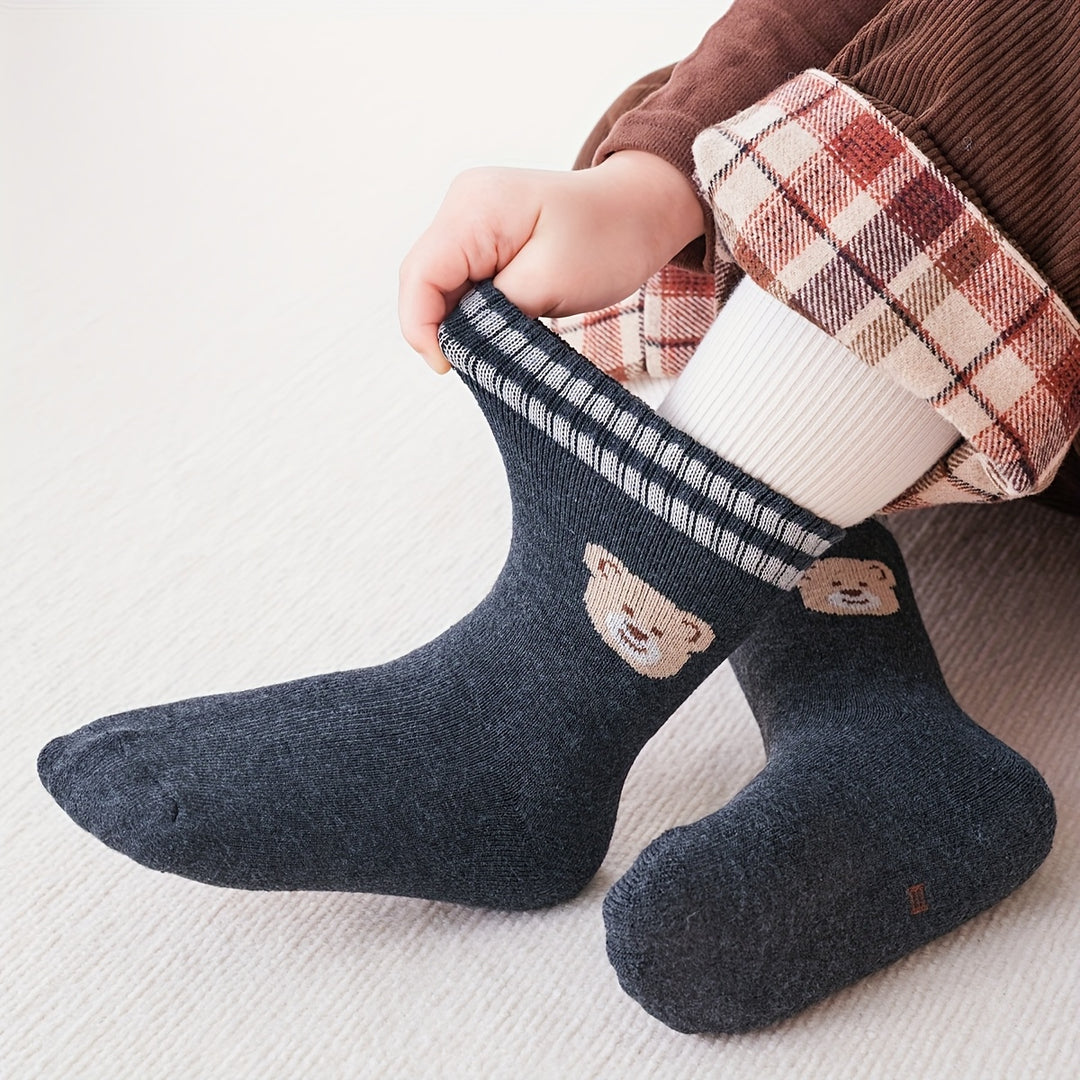 BearCrew™ – 5-Pack Jongens Sokken – Dikke Winter Crew Sokken