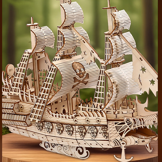DutchPirate™ – 3D Houten Nederlands Piratenschip Puzzel