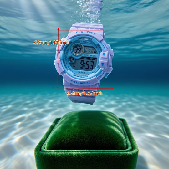 AquaGlow™ – Waterdicht Digitaal Sporthorloge voor Meisjes – IPX7 Zwemhorloge