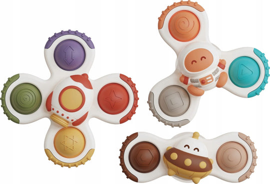 Spin & Play™ – Sensorisch Babyspinner (Set van 3)