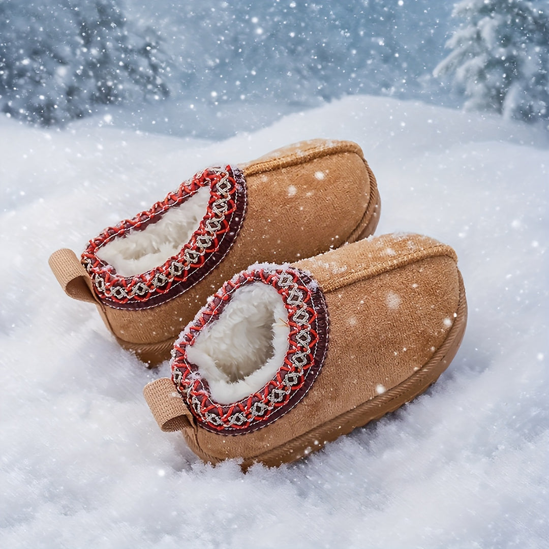 TinyBoots™ - Warme Suède Baby Winterlaarsjes Bontvoering