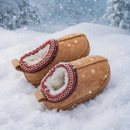 TinyBoots™ - Warme Suède Baby Winterlaarsjes Bontvoering