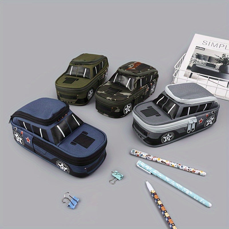 CarCase™ – Auto-vormige Pennenzak met Dubbele Laag