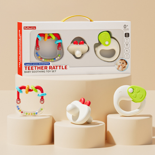 BunnySense – Baby Rammelaar en Bijtspeelgoed Set