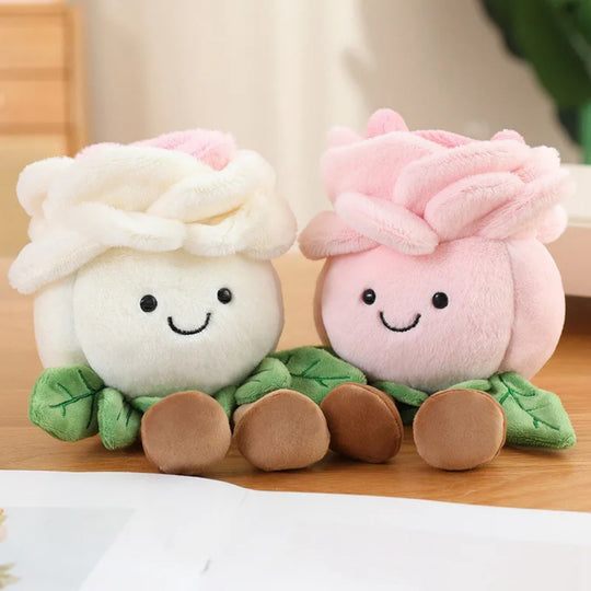 RoseFriends – Pluche Roos met Glimlach en Beentjes