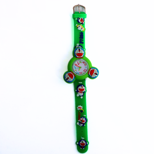 DoraTime – Blauwe Cartoon Draaihorloge voor Kinderen