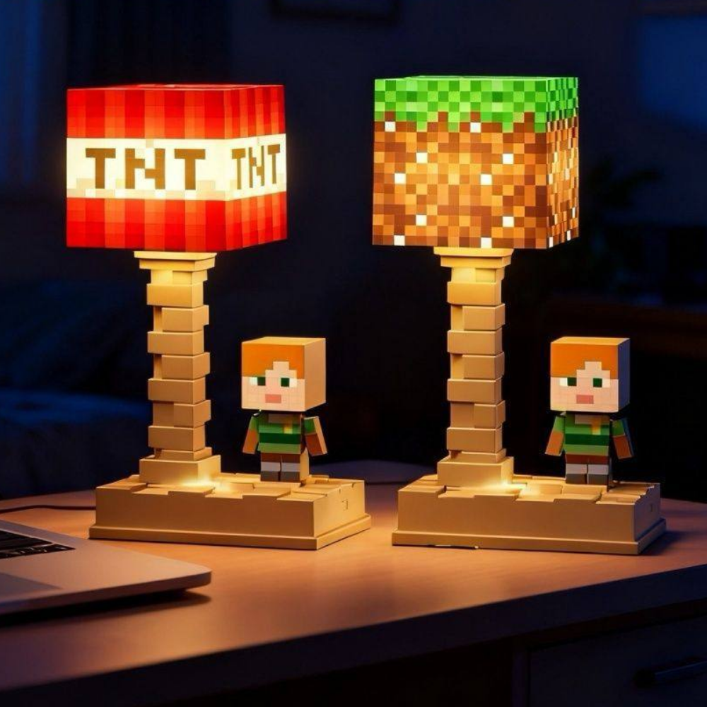 PixelGlow – Pixel Block Tafellamp met Game Design
