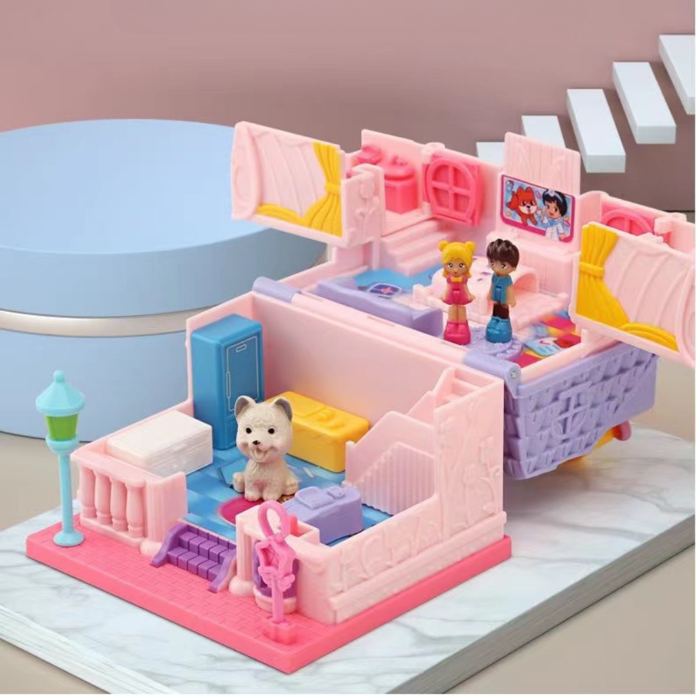 <font dir="auto" style="vertical-align: inherit;"><font dir="auto" style="vertical-align: inherit;">Fille Jouet Enfants Surprise Transformation Maison Ville Princesse Maison de Poupée Jeu Maison Mini Simulation Artisanale Éducative</font></font>