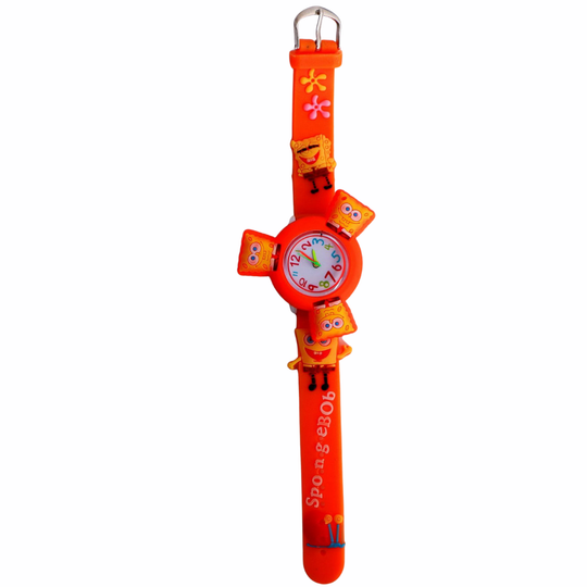 SpongeTime – Geel Cartoon Draaihorloge voor Kinderen