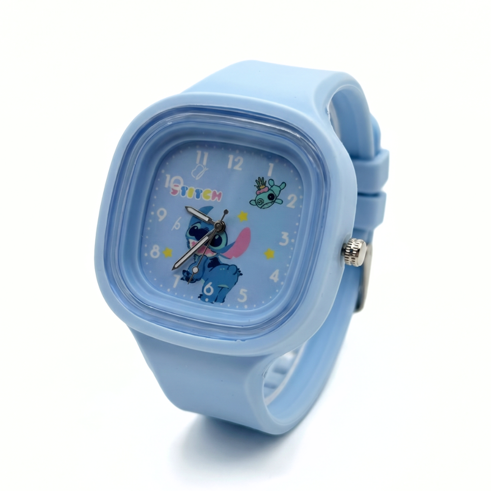StitchGlow – Stitch Kinderhorloge met Pastel Design