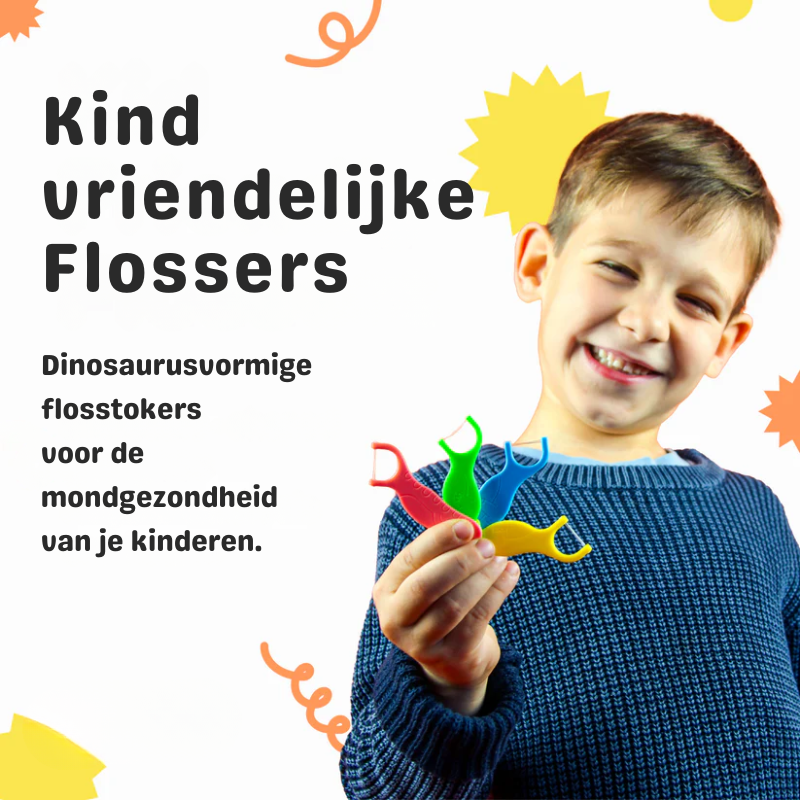FunFloss™ – Kindertandflossers met Dierenprints