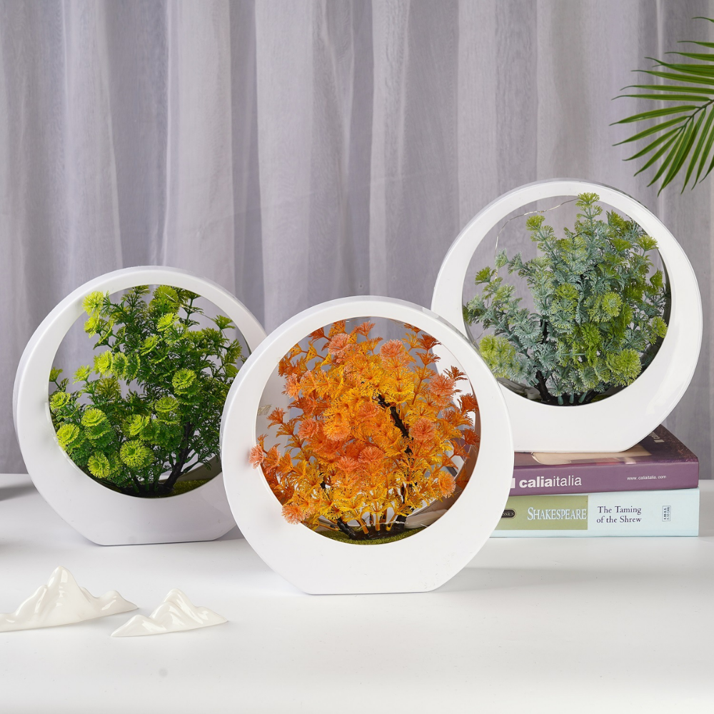 NatureGlow – LED Tafellamp met Kunstplant