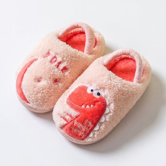 DinoHops – Pluche Kinderpantoffels met Vrolijke Dinofiguren