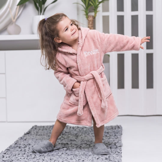 DroomMaatje – Effen Kinderbadjas met Capuchon