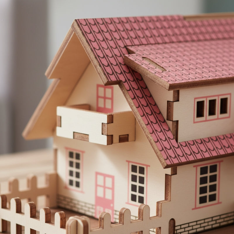 LittleRanchHouse – 3D Houten Bouwpuzzel Boerderijhuis