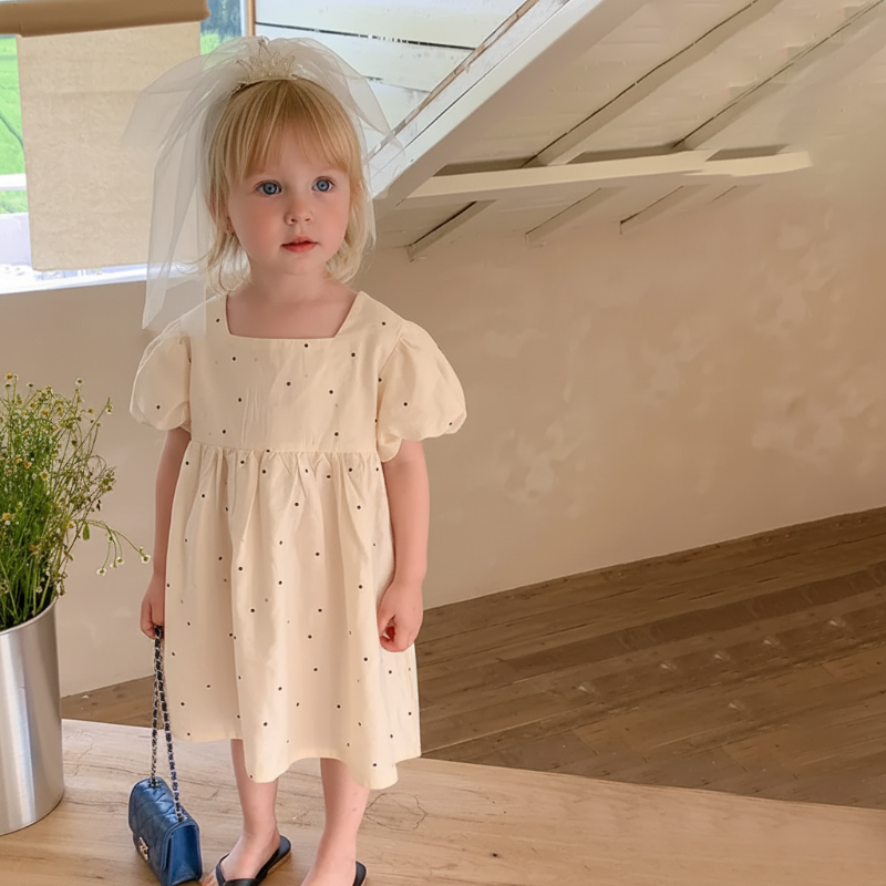 BowBloom kinderjurk met dubbele strikken - Milo & Moon