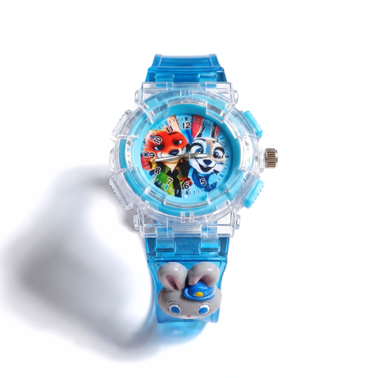 ZooFlash – LED Horloge met Vos & Konijn
